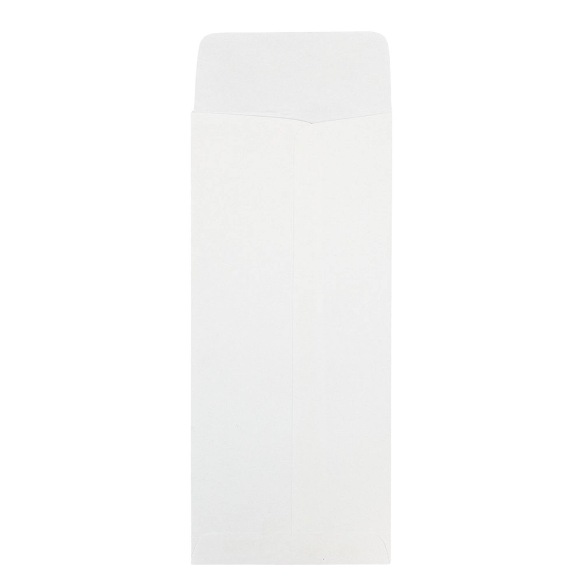 JAM Paper 4.12" x 9.5" Bright White Wove Business Strathmore Envelopes